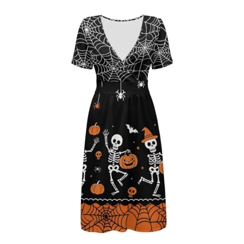 Image of Women's Summer Dresses Short Sleeve Formal Dresses with Pockets | Lightweight polyester fabric delivers cool airflow during hot summer outdoor activities