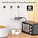 [UL Listed] Cable Matters 3-Pack 3 Way Plug Adapter 15A 1875W, 3 Prong 3 Outlet Adapter, Power Splitter Plug Outlet, 3 Way Electrical Splitter, Multicolored (White, Gray, Orange)