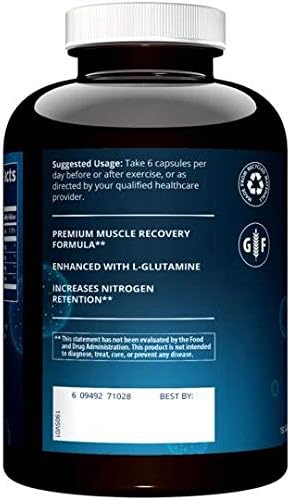 MRM Nutrition BCAA+ Muscle Recovery 6000 mg - Vegan - 25 Servings | For Women and Men, 6g of Amino Acids per serving, Recovery Supplement Complex with L-Glutamine, Gluten-Free