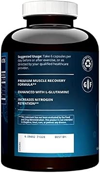 MRM Nutrition BCAA+ Muscle Recovery 6000 mg - Vegan - 25 Servings | For Women and Men, 6g of Amino Acids per serving, Recovery Supplement Complex with L-Glutamine, Gluten-Free