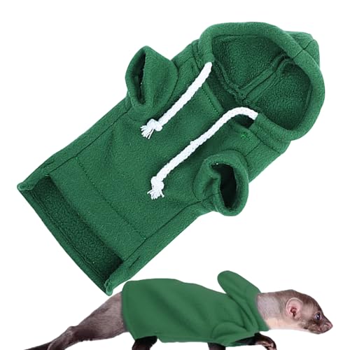 Sudadera con capucha para hurón y hámster ajustable en color gris 2