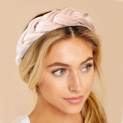Image of DRESHOW Velvet Braided Headband Women Hair Hoop Elastic Hair Bands Fashion Headbands for Women