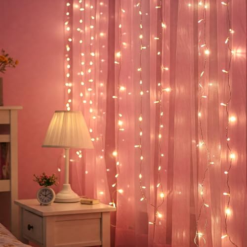 Image of Special You Canopy Tent for Decoration, Canopy for Bedroom, Unstitiched Pink net Cloth for Decoration 5 mtr Long with Light, Aesthetic Room Decor, Backdrop for Decor