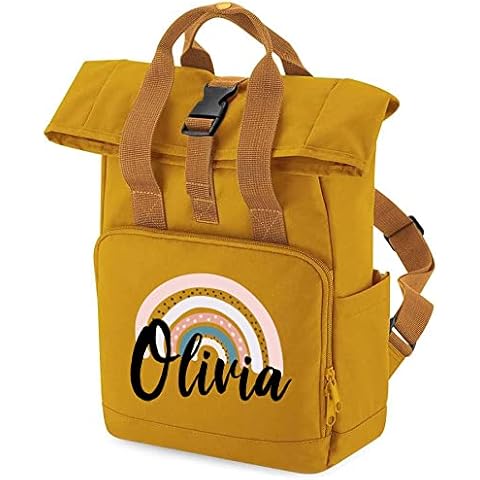 Personalised Pastel Rainbow Mini Backpack Cover
