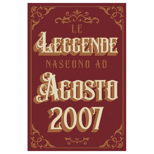 Le Leggende Nascono Ad Agosto 2007: Idea regalo originale e divertente di 16 anni per per ragazze e ragazzi. Taccuino a righe