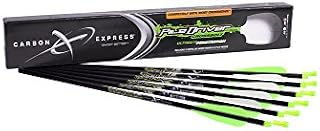 Carbon Express PileDriver 22-Inch Fletched Carbon Crossbolt/Crossbow Arrow with 4-Inch Vanes, 6-Pack