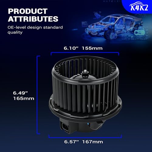 Image of 700089 HVAC Heater Blower Motor with Fan Cage for Chevy Silverado 1500, Avalanche, Tahoe, Suburban /GMC Sierra 2500, Yukon XL 1500 /Cadillac Escalade 35143, 1581647, 15-81647, 89019321