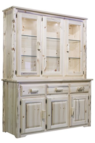 Montana Woodworks Montana Collection China Hutch and Sideboard, Ready to Finish