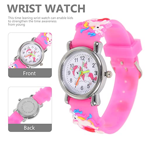 UKCOCO Relógio Para Meninas: Relógio Infantil De Desenho Animado 3D Unicórnio Para Meninas De 3 A 8
