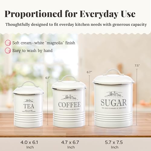 Noonberry Farmhouse Kitchen Canisters Set