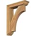 Ekena Millwork BKT0402X14X18WTL01RWR Westlake Traditional Rough Sawn Bracket w/Offset Brace, Western Red Cedar