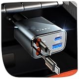 LISEN Cargador Coche Carga Rápida Retráctil 84W Accesorios Coche Camper para iPhone 17, PD45W USB-C Cargador Mechero Gadgets 12/24V para Samsung S25 Xiaomi [2026 Compacto] San Valentin Regalos Hombre