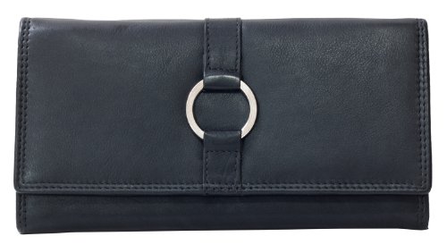 Preisvergleich Produktbild HMT Damen Schwarzes Schöne Qualitäts Leder Portemonnaie