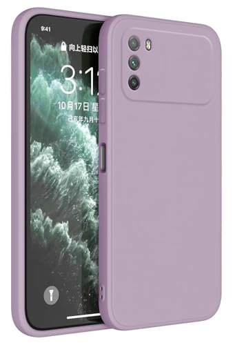 Topme Funda para Poco M3 (6.53' Inches) Carcasa Caja Case Estuche, Funda Protectora de Piel de Silicona TPU - Hierba púrpura