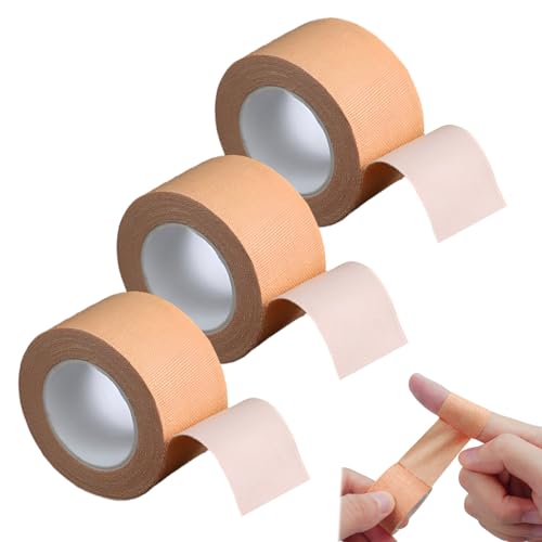Self Adhesive Bandage 3pcs Wound Tape Self-Adhesive Wrap Tape Surgical Tapes for Fixing Catheters Wound Dressing Care(Skin Color 2.5cm*5m)