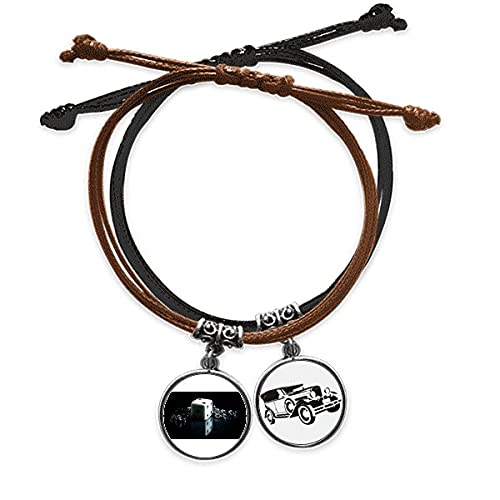 Bracelet cuir Paris déchaîné avec cordon tressé idéal pour vos sorties urbaines de week-end