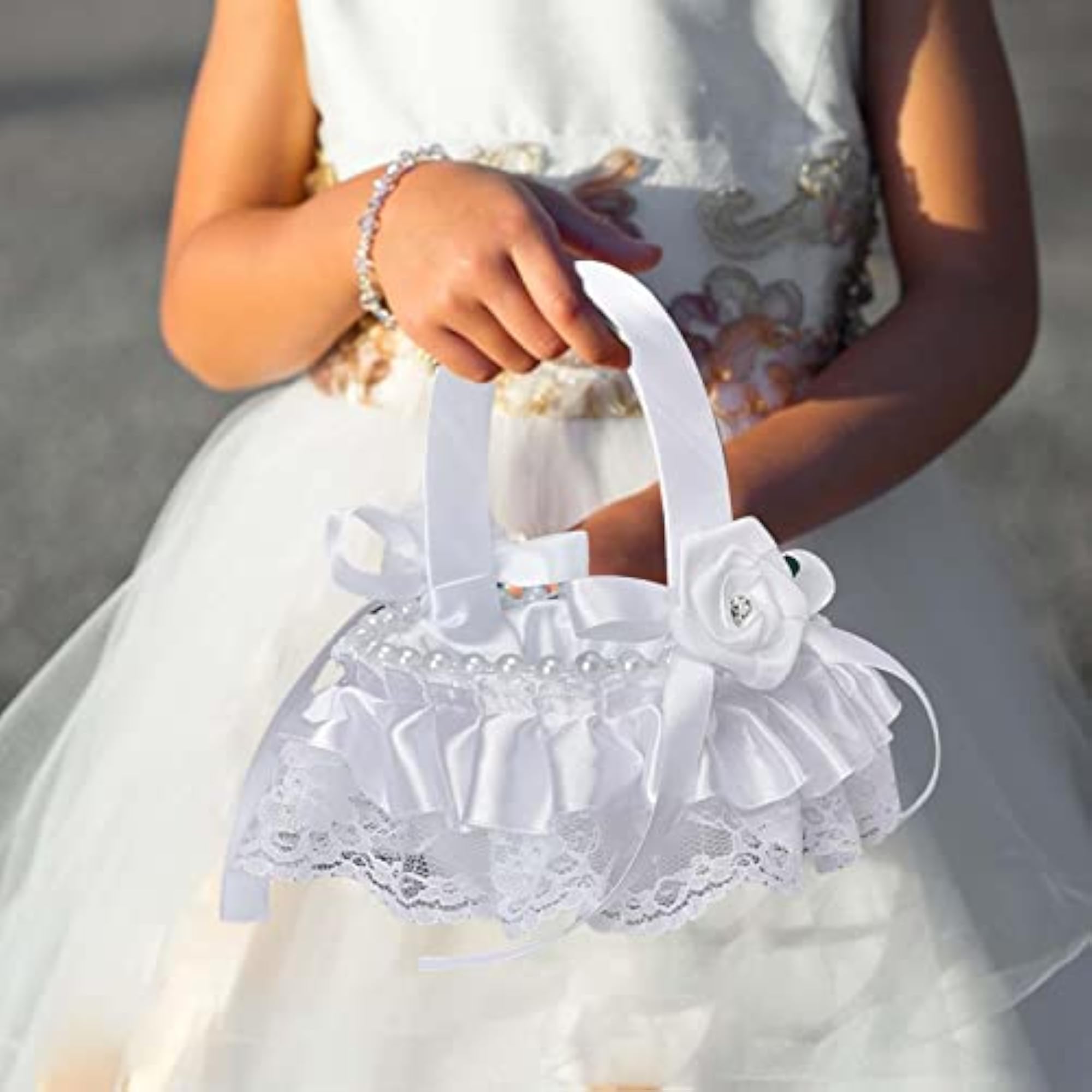 Decorative Wedding Basket with Handle for Parties