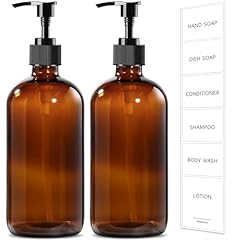 Amber Bottle + Black Plastic Pump