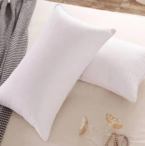 Standard Pillows Pack of 2, Luxury Bounce Back Bed Pillows for Side, Back, and Stomach Sleepers - Premium Hollowfibre Filled Hotel Quality Bedding Pillow