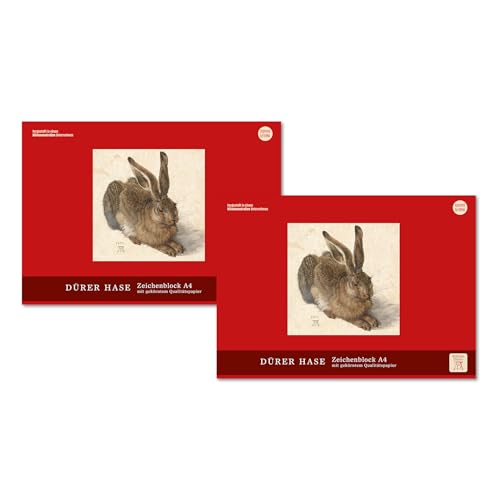 Edition Dürer Drawing Pad Grained A4 18 Sheets 100gsm Pack of 2 Colouring Pad for Children and Adults