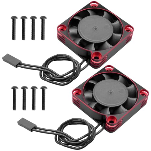 2Pcs 16000RPM Motor Cooling Fan Compatible with 1/6 1/5 RC Car, ESC Brushless Heatsink Fans, 40MM 8.5V 56mm 56mm 58mm Diameter
