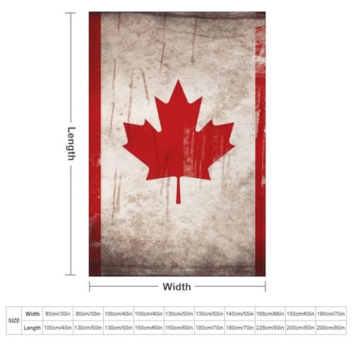 Couverture flanelle douce imprimée Canada rétro le cadeau idéal pour le camping - 3