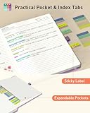 Smarpau Journal Notebook A5, Thick 320 Pages Journal for Women Men Writing, 100gsm Lined Paper No Bleed, Hardcover Leather Notebooks for Office School Work, 14.5 x 21cm - Purple - Image 6