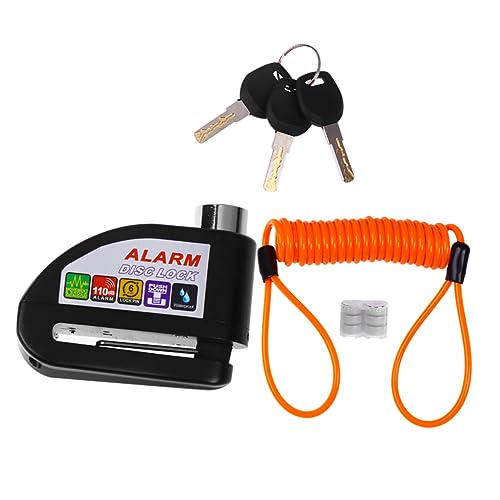 Cabilock 1 Set Theft Motorcycle Lock Stainless Steel Disc Brake Security Lock with Alarm for Bikes Scooters Bikes Easy to Use Includes