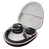 Asafez Hard Travel Case Compatible with COWIN E7 / E7 PRO Active Noise Cancelling Bluetooth Headphones (Black Outside and Gray Inside)