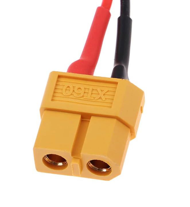 2x XT60 Stecker Mit 14 AWG Silikonkabel – 10 Cm Lang, Verzinnt, Für RC-Modelle & Lipo-Akkus