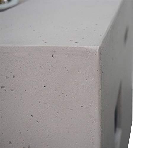 Leo Outdoor 31" Square Light Weight Concrete Gas Burning Fire Pit, Light Gray #TOP1