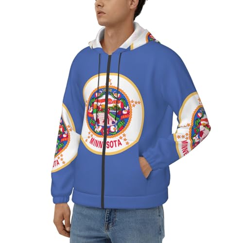 Sweat à capuche imprimé Minnesota imprimé graphique et coupe décontractée - 2