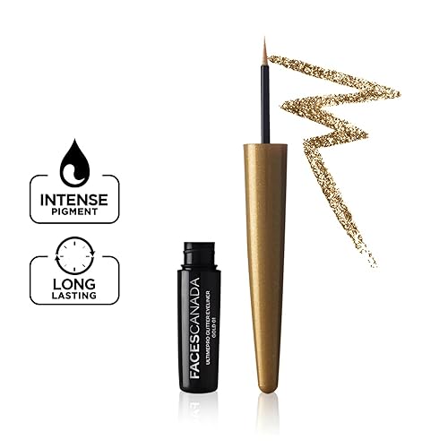 FACESCANADA Ultime Pro Glitter Eyeliner Gold 01 1.7ml miniatura 2