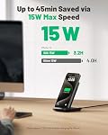 INIU Chargeur sans fil, 15W Support de recharge sans fil rapide avec lumière adaptative iPhone 17 16 15 14 13 12 Pro Max Plus Samsung Galaxy S23 S22 Ultra S21 Remarque 20 Google etc
