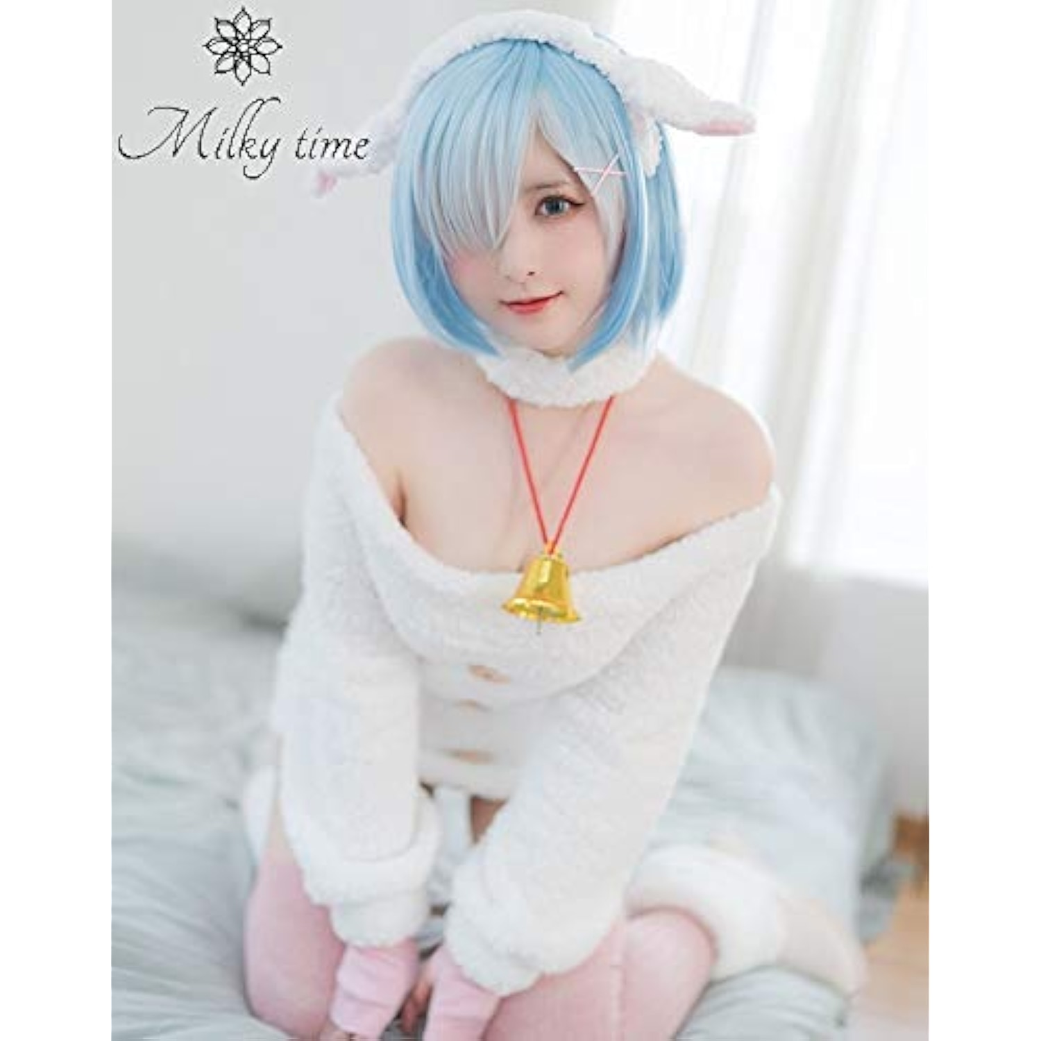 [milky time] ウィッグ付き Re:ゼロから始める異世界生活 リゼロ レム コスプレ ハロウィン 羊 おおかみと七匹の子ヤギ (レム,子ヤギ) 詳細画像2