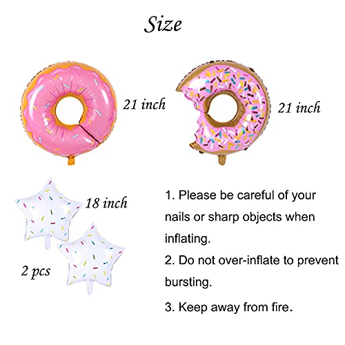 Image of Donut Theme 6 Months Birthday Party Decorations Half Year Birthday Suppliers Set for Girls 1 /2 Year Birthday Party 6 Months Balloons, Donut Balloons One Half Year Birthday Baby Shower Party (Donut)