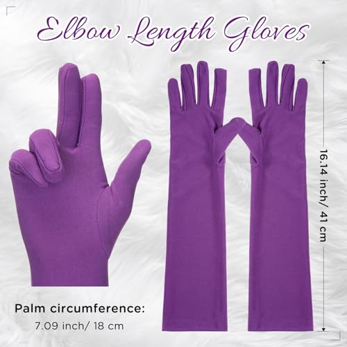 Boyiee Long Opera Elbow Length Gloves 16 Inch Banquet Party Wedding Stretchy Costumes Gloves for Men Women2