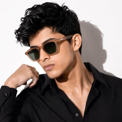 Image of Stood Retro Sunglasses | Full Rim |Soft Square | UV Protected | Medium | Men & Women | SG-STD0016