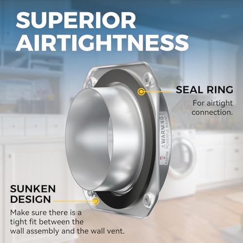 Magnetic Dryer Vent Coupling DV180 Airtight Seal Dryer Vent Connector Kit Easy to Clean Quick Connector Including a 2.6ft 4" Duct and two Clamps