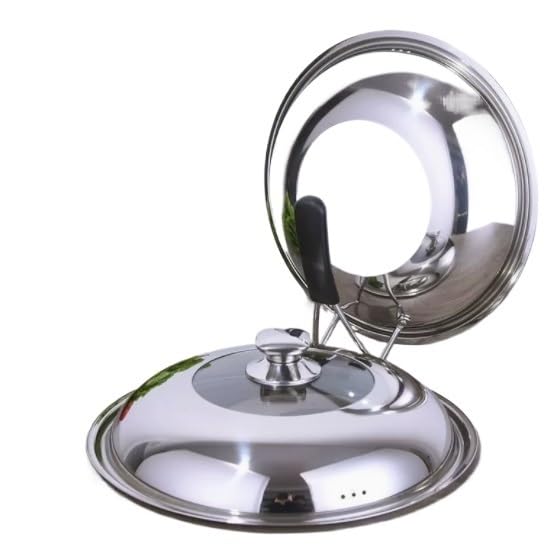 Coperchi Pentole, Coperchio Padella Coperchio for padella wok a vista, universale in acciaio inox, coperchio visibile for, a cupola di qualità for(40cm)