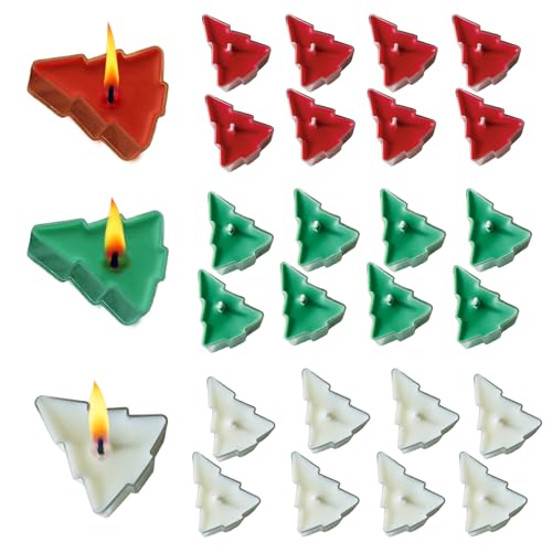24 Stück Mini Kerzen Weihnachten, 3 Düfte...