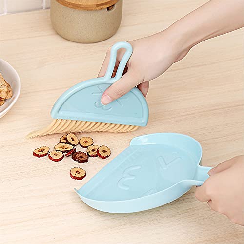Image of 3PCS Small Broom and Dustpan Set for Home,Mini Dustpan and Brush,Hangable Dust Pans with Brush Set,Hand Broom and Dustpan,Household Cleaning Tools Set for Table, Desk, Countertop,Sofa,Key Board