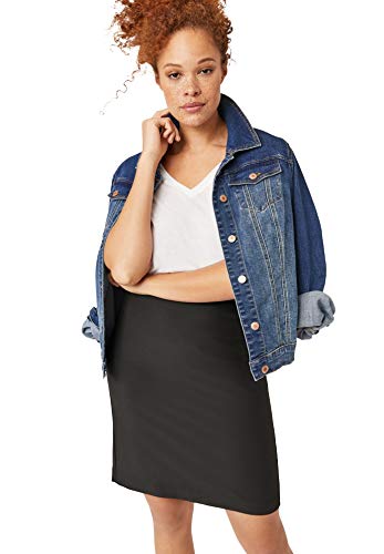 Ellos Women's Plus Size Classic Denim Jacket - 20, Medium Stonewash Blue #TOP3