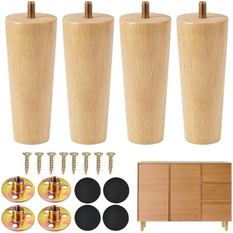 4 Stück Möbelerhöher Aus Massivholz - Betterhöher 6x8cm Für Bett, Couch, Tisch Bis 500kg