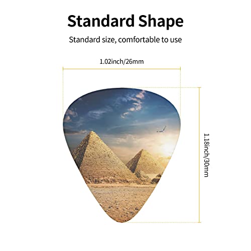 Pack de 12 médiators de guitare de l’Égypte ancienne pour guitare électrique, guitare acoustique, guitares diverses - Les Beatles, Paul McCartney, John Lennon, RIngo Starr, George Harrison Pack de 12 médiators de guitare de l'Égypte ancienne pour guitare électrique, guitare acoustique, guitares diverses – Image 4