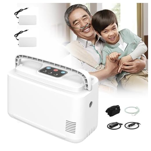 Gerador Concentrador PortáTil de OxigêNio com Duas Baterias, Atualizado 5000mAh x 2 Baterias, 32.5%±2.5% Mini MáQuina Geradora de OxigêNio para Uso DoméStico, Carro e Viagens,110V