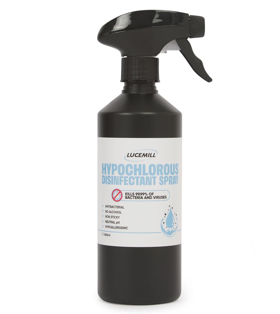 Lucemill Hypochlorous Acid I 500ml I 100% Natural Disinfectant I Surface Cleaner Solution I Comes with Trigger Spray