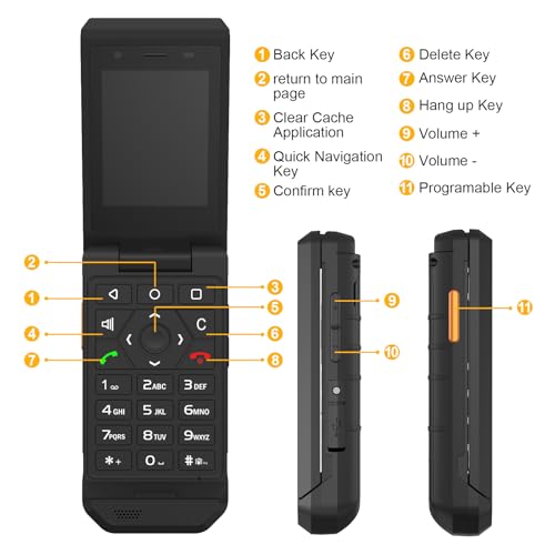 Unifone Q2805 S22 4G Flip Phone Unlocked With Gps Rugged Smart Flip Phone Ip68 Water Resistant Android Cell Phone T-Mobile Flip Phone thumb #8