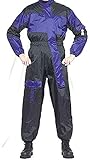 Purple One Piece Motorcycle Rain Suit with Night Vision Reflectors On Front and Back (2XL)