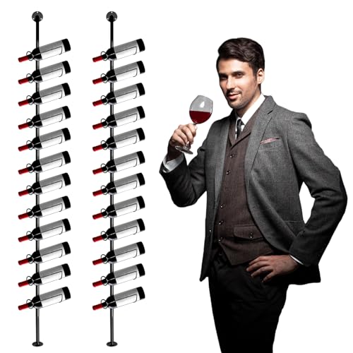 4 Pack Wall Hanging Bottle Holder Holds 48 Bottles Metal